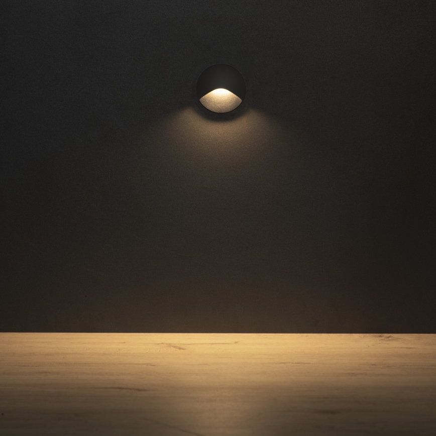 LED svetlo za stepenište EXIN LED/2,5W/230V 3000K IP65 antracit okruglo