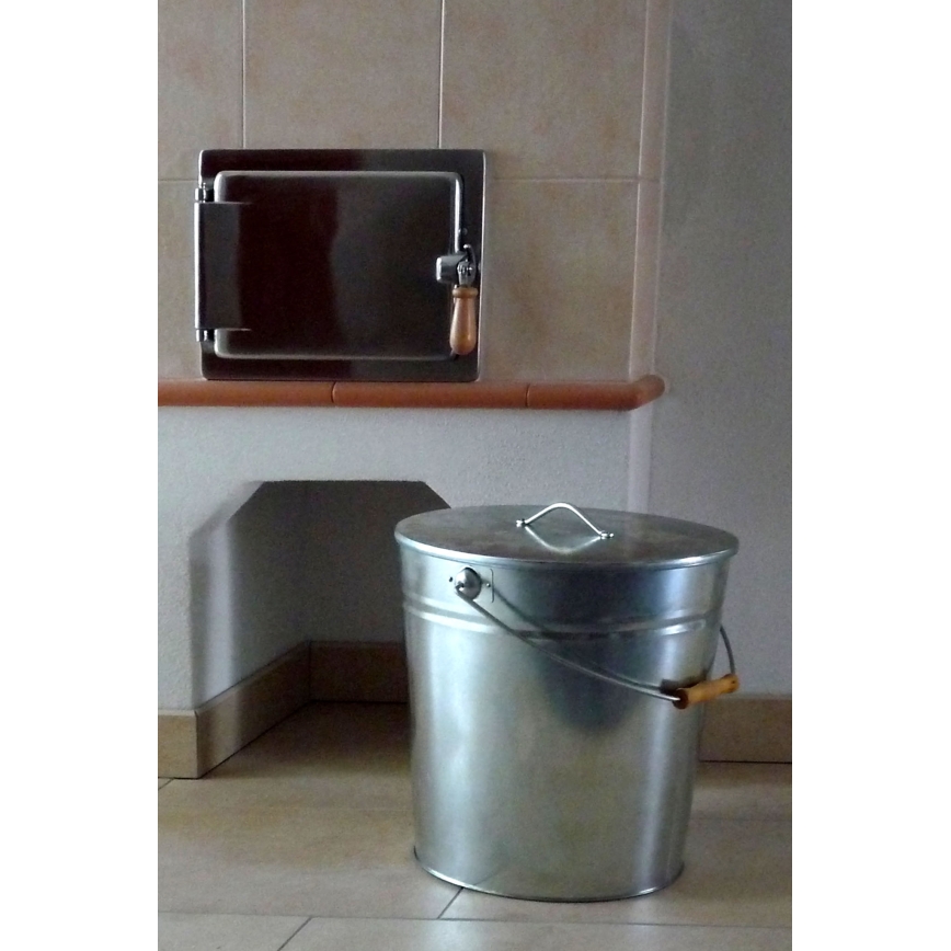 Kanta za pepeo sa poklopcem 15 l sjajni krom