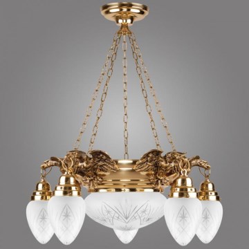 Kemar OW50 - Luster OURO EAGLE 5xE27/60W + 1xE27/100W/230V