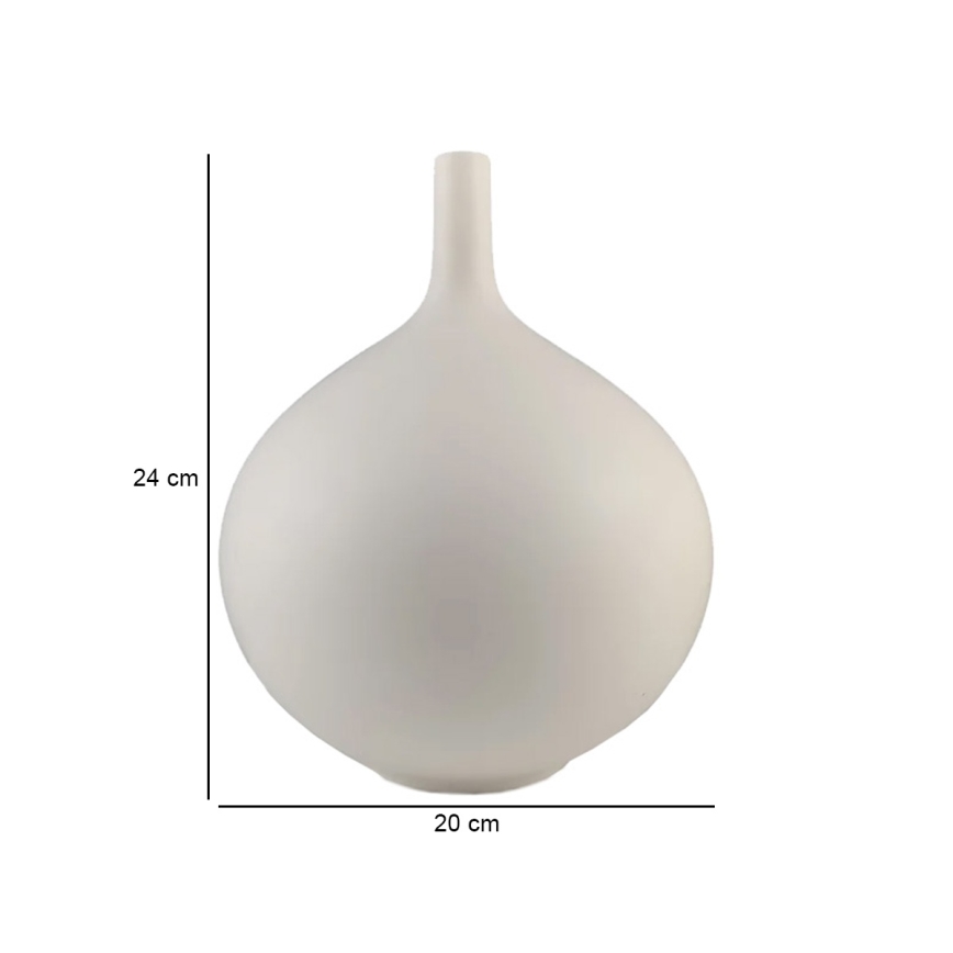 Keramička vaza 24 cm, bela
