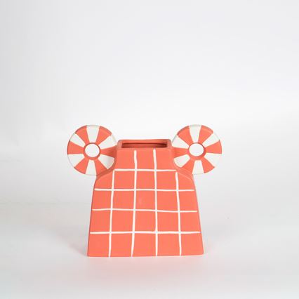 Keramička vaza 30,6x22,5 cm narandžasta