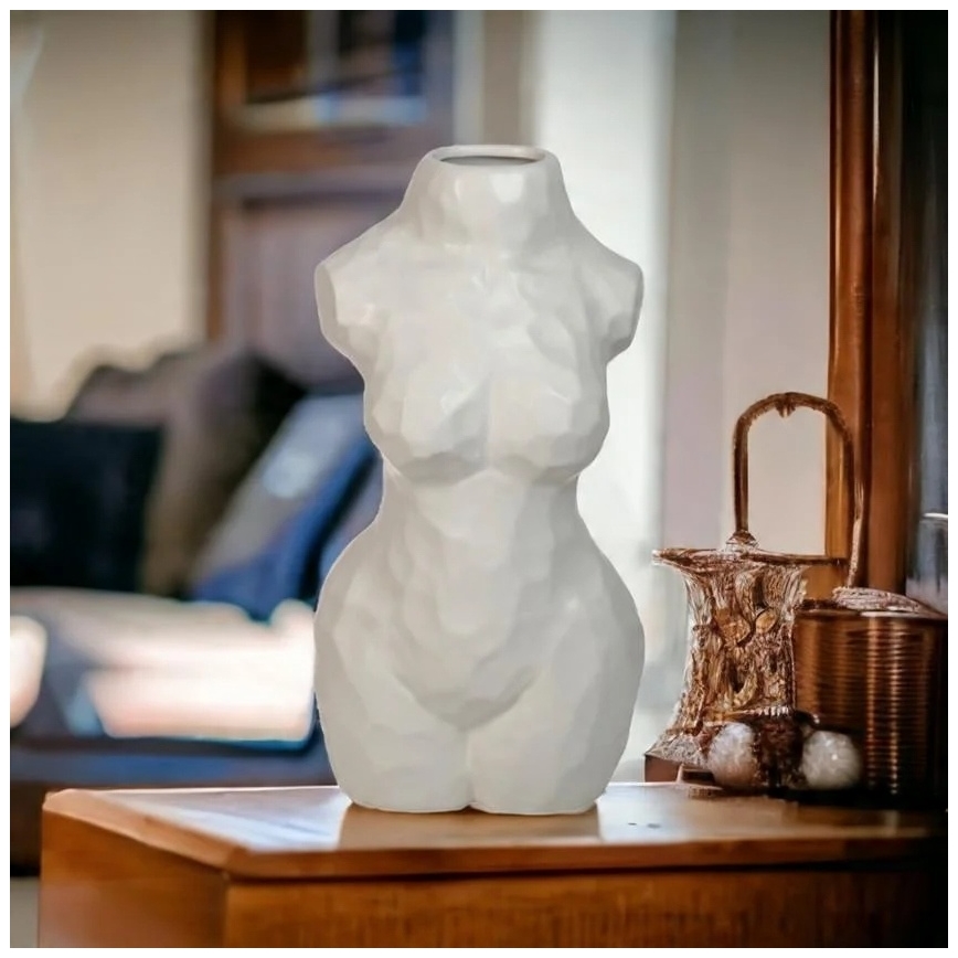 Keramička vaza 30 cm, bela
