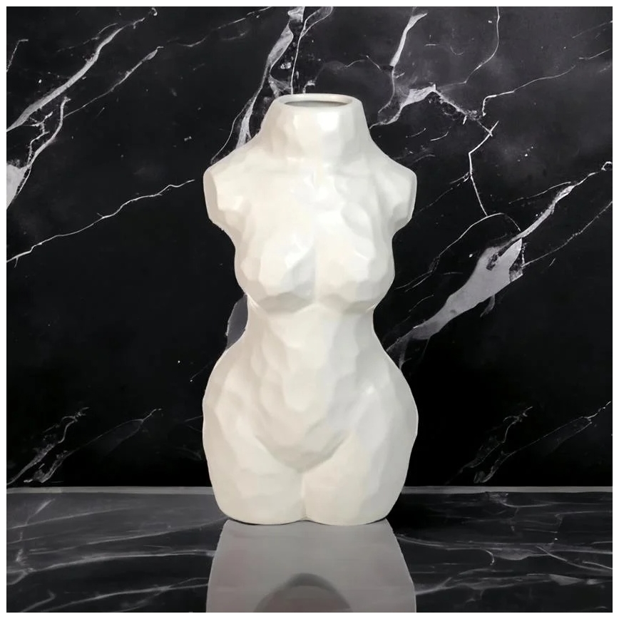 Keramička vaza 30 cm, bela