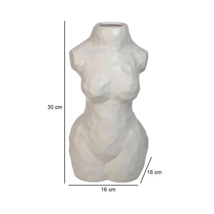 Keramička vaza 30 cm, bela