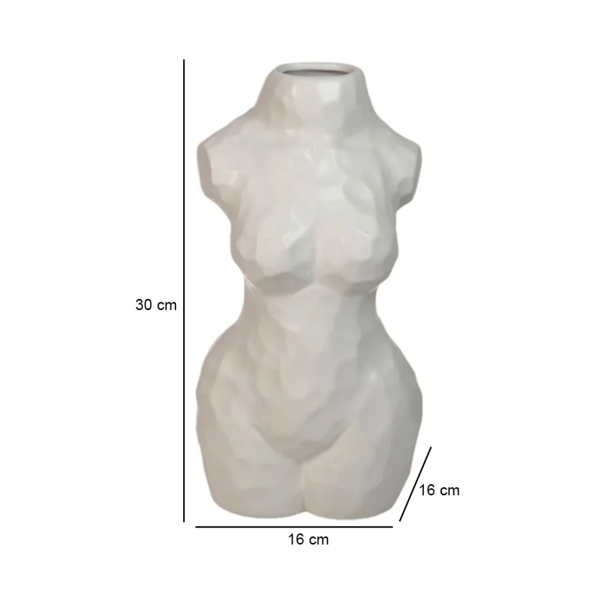 Keramička vaza 30 cm, bela