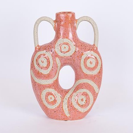 Keramička vaza 31x20,5 cm roze