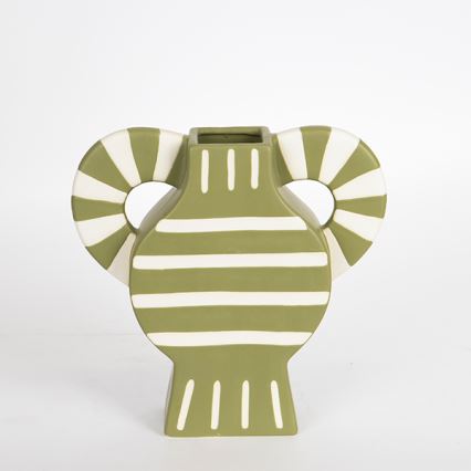 Keramička vaza 32x30,8 cm, elegantne zelene boje
