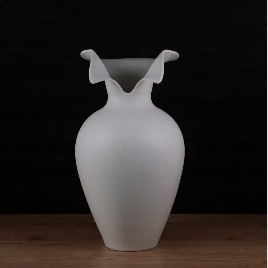 Keramička vaza 42x23 cm bela