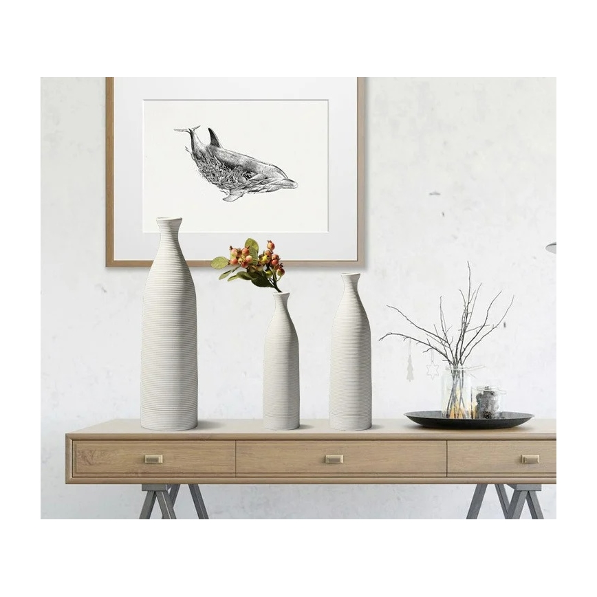 Keramička vaza 46 cm bela