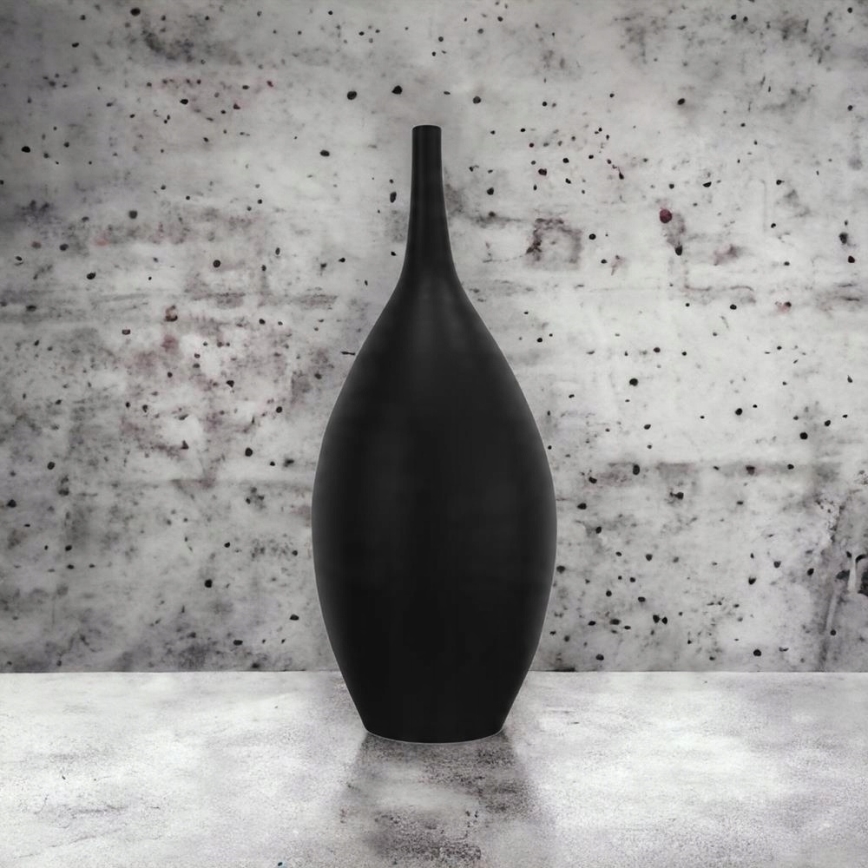 Keramička vaza 47 cm, crna