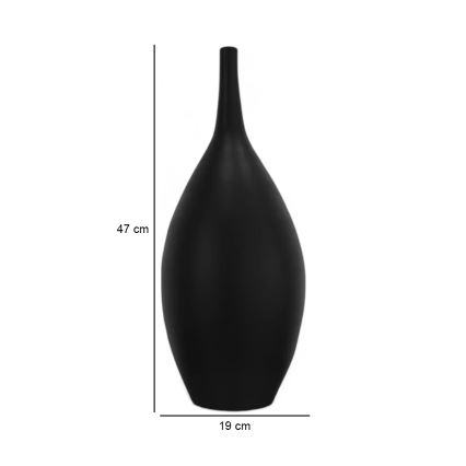 Keramička vaza 47 cm, crna
