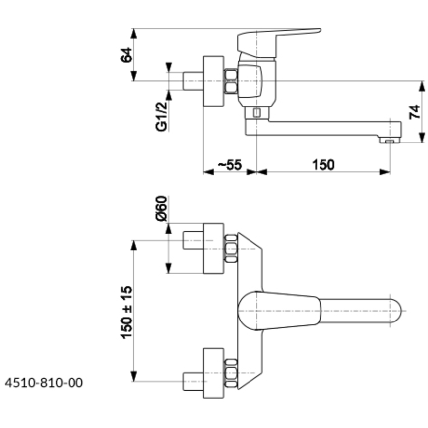 KFA Armatura 4510-810-00 - Slavina za lavabo GERMAN mesing