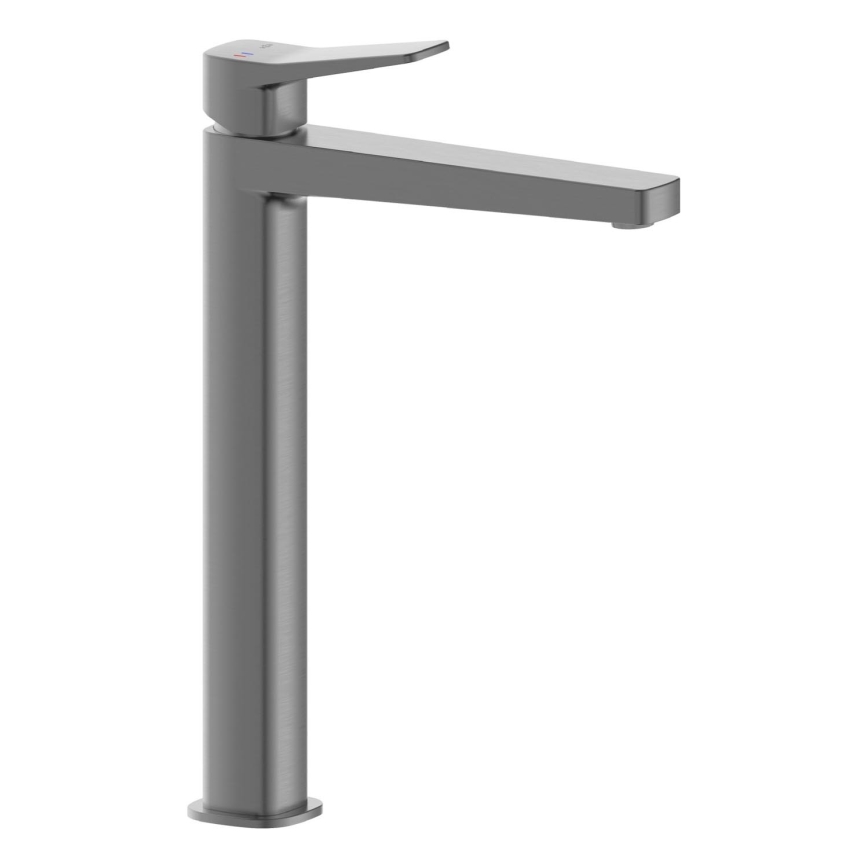 KFA Armatura 4522-712-61 - Slavina za umivaonik + odliv MALAGA 30,3 cm metalno siva