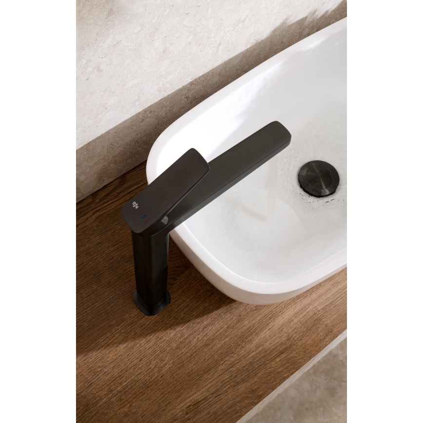 KFA Armatura 4522-712-81 - Baterija za umivaonik + izljev MALAGA 30,3 cm crna