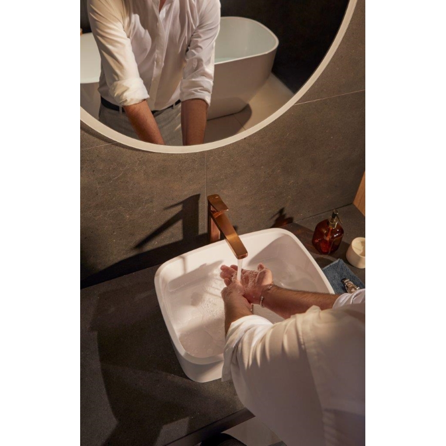 KFA Armatura 4522-815-34 - Baterija za umivaonik + odtok MALAGA 15,9 cm roze zlato