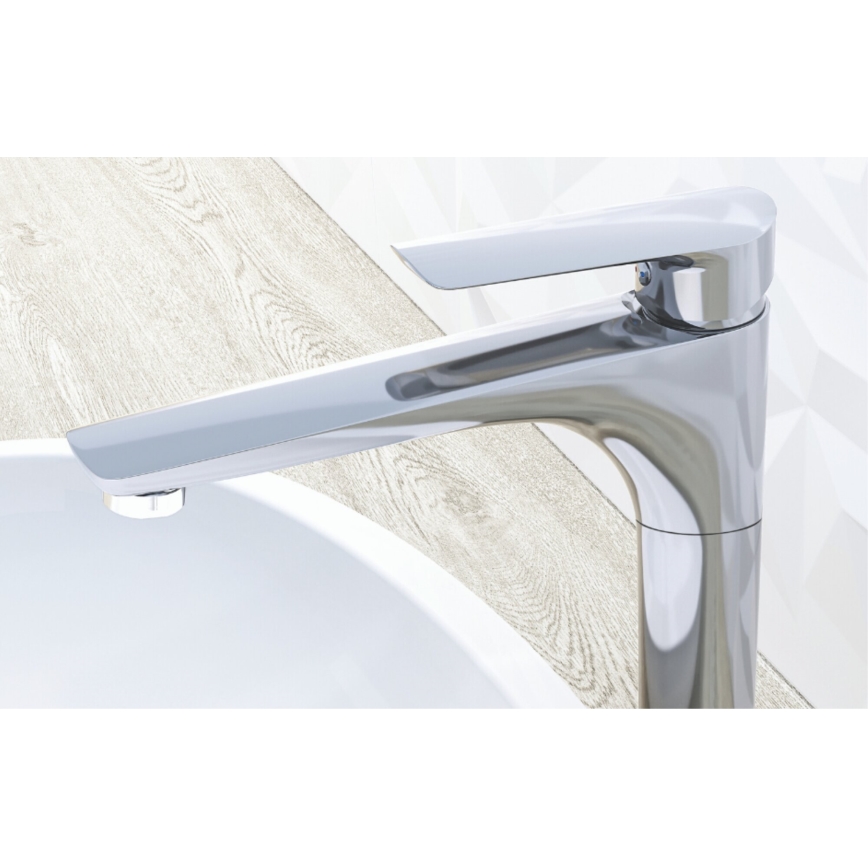 KFA Armatura 5022-712-00 - Slavina za lavabo + gornji deo sifona sa prelivom TANZANIT 28,4 cm mesing