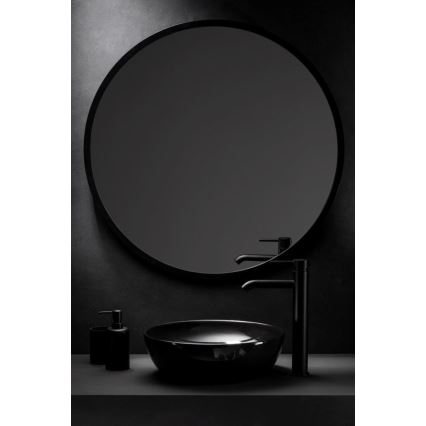 KFA Armatura 5032-612-81 - Slavina za lavabo + gornji deo sifona sa prelivom MOZA 33 cm matirana crno
