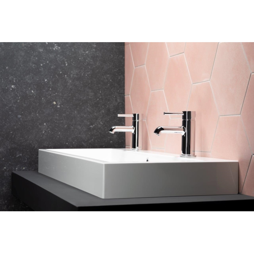 KFA Armatura 5032-815-00 - Slavina za lavabo + gornji deo sifona sa prelivom MOZA 15,2 cm sjajni krom