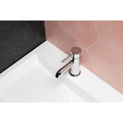 KFA Armatura 5032-815-00 - Slavina za lavabo + gornji deo sifona sa prelivom MOZA 15,2 cm sjajni krom