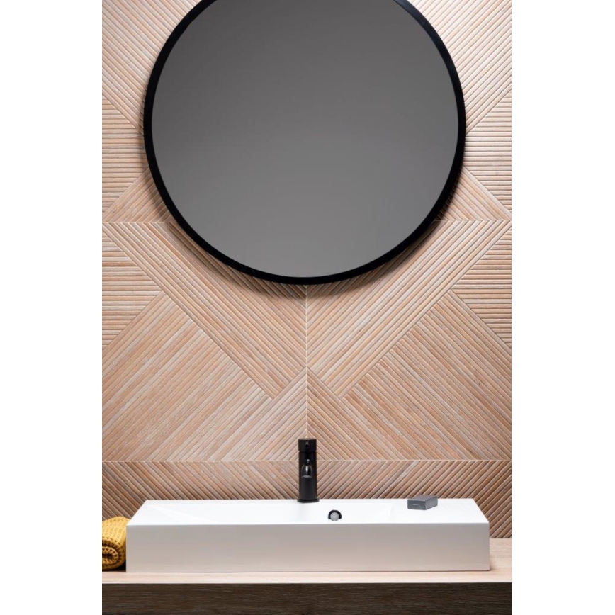 KFA Armatura 5032-815-81 - Slavina za lavabo + gornji deo sifona sa prelivom MOZA 15,2 cm matirana crno