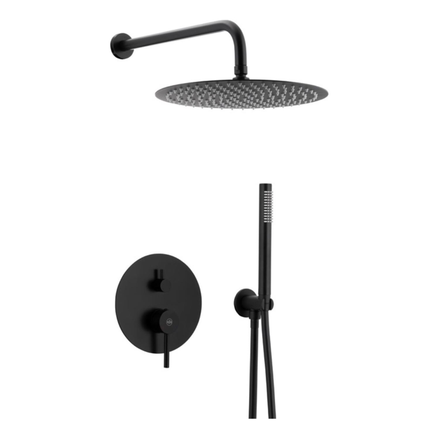 KFA Armatura 5039-501-81 - Set za tuširanje sa mešalicom za malter MOZA matirana crno