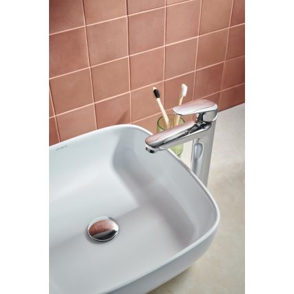 KFA Armatura 5552-712-00 - Slavina za lavabo + gornji deo sifona sa prelivom OTAVA 30,2 cm sjajni krom