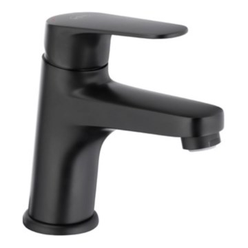KFA Armatura 5552-815-81 - Baterija za umivaonik + odliv sa prelivom OTAVA 15 cm mat crna