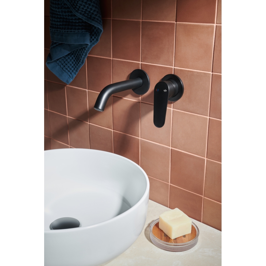 KFA Armatura 5559-810-81 - Slavina za lavabo za skrivenu instalaciju OTAVA matirana crno