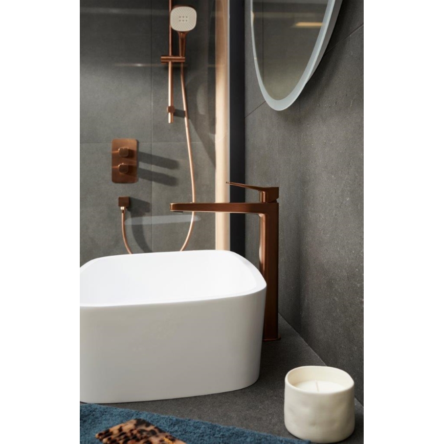 KFA Armatura 5759-301-34 - Tuš komplet sa termostatskom podžbuknom baterijom MALAGA, roze zlato