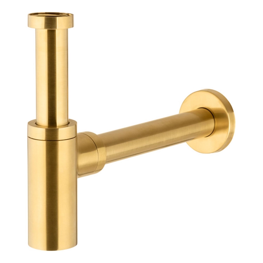 KFA Armatura 600-003-31 - Okrugli sifon za umivaonik mesing/brušeno zlato