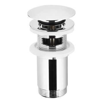 KFA Armatura 660-254-00 - CLICK-CLACK slivnik za umivaonik sa prelivom, prečnika 6,6 cm, sjajni hrom