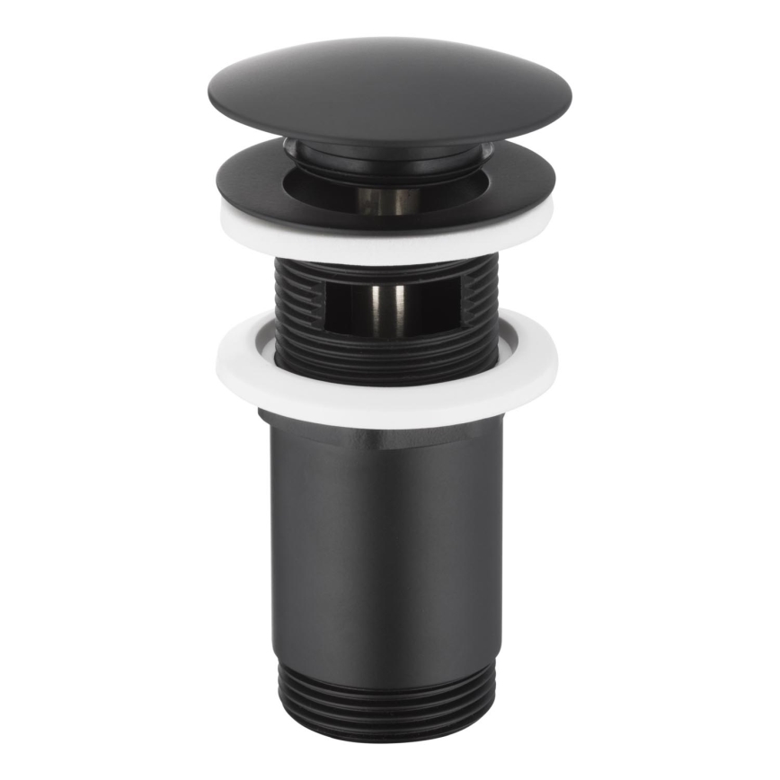 KFA Armatura 660-254-81 - Otpad iz slivnika sa preljevom CLICK-CLACK pr. 6,6 cm mesing/matirana crno