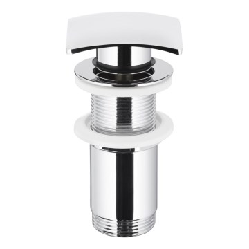 KFA Armatura 660-453-00 - Odvod za umivaonik bez prelivnog otvora CLICK-CLACK 7x7 cm sjajni hrom