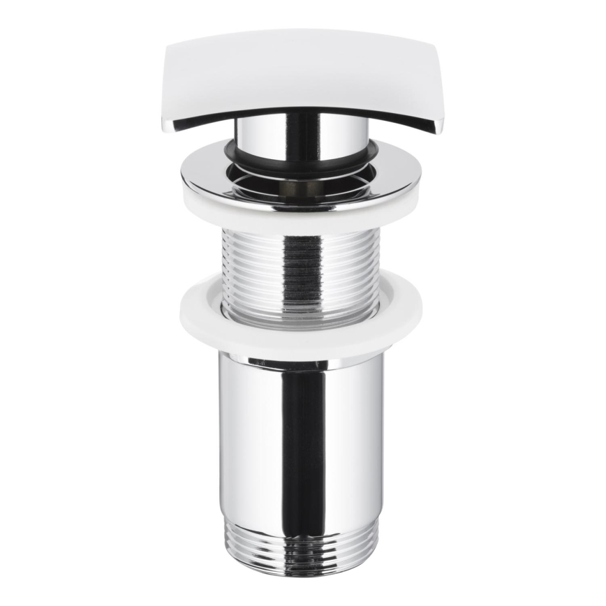 KFA Armatura 660-453-00 - Odvod za umivaonik bez prelivnog otvora CLICK-CLACK 7x7 cm sjajni hrom