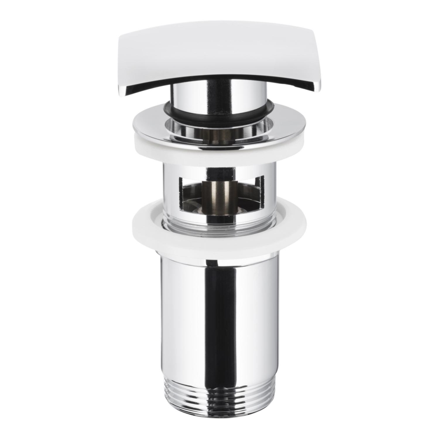 KFA Armatura 660-454-00 - Otpad iz slivnika sa preljevom CLICK-CLACK 7x7 cm sjajni krom