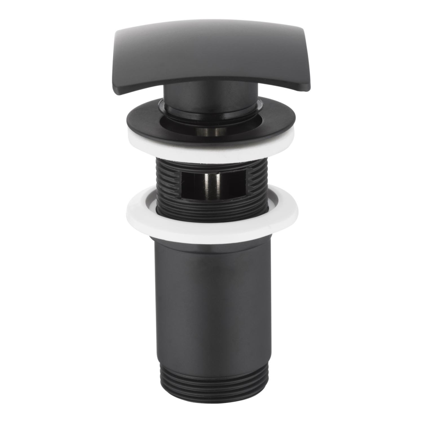 KFA Armatura 660-454-81 - Otpad iz slivnika sa preljevom CLICK-CLACK 7x7 cm mesing/matirana crno
