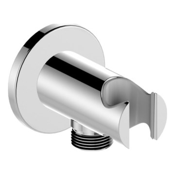 KFA Armatura 845-053-00 - Okrugli držač za tuš sa priključkom MOZA/HALIT, sjajni hrom