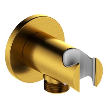 KFA Armatura 845-053-31 - Okrugli držač tuša sa priključkom MOZA mesing/brušeno zlato