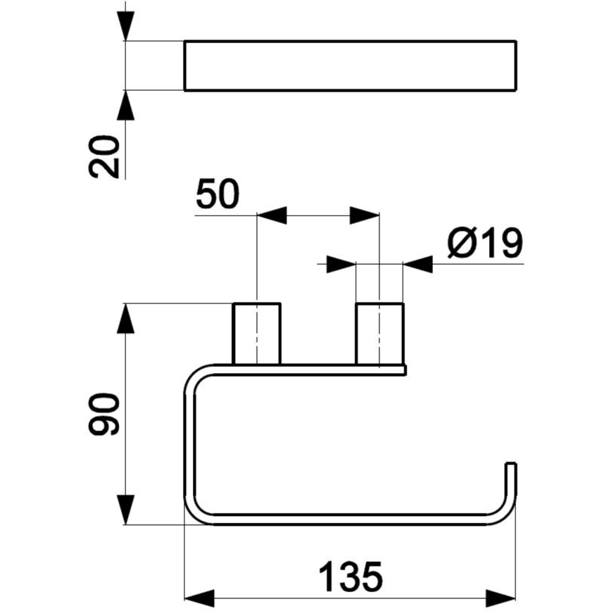 KFA Armatura 864-022-81 - Držač toalet papira, od nerđajućeg čelika / mat crna