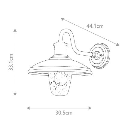 Kichler - Spoljašnja zidna lampa ALLENBURY 1xE27/40W/230V IP44