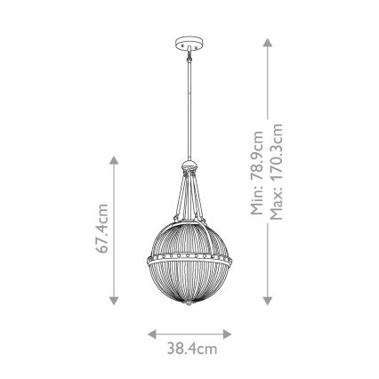 Kichler - Viseći luster ASTER 3xE14/60W/230V
