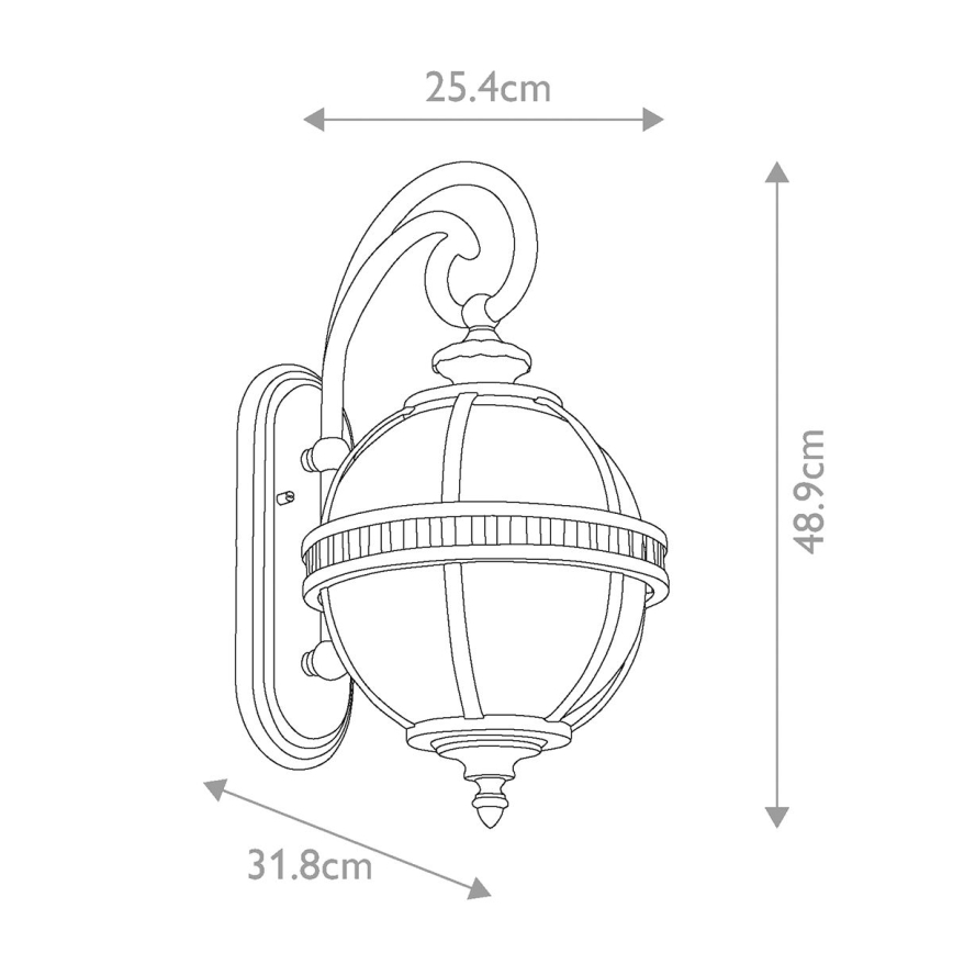 Kichler - Spoljašnja zidna lampa HALLERON 2xE14/40W/230V IP44