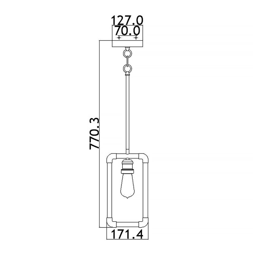 Kichler - Viseći luster IMAHN 1xE27/60W/230V