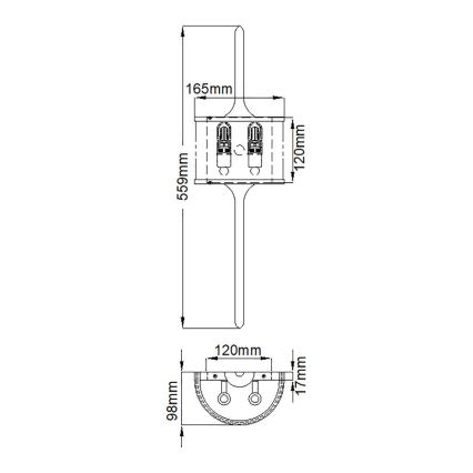 Kichler - LED Zidna lampa za kupatilo MONA 2xG9/3W/230V IP44 zlatna