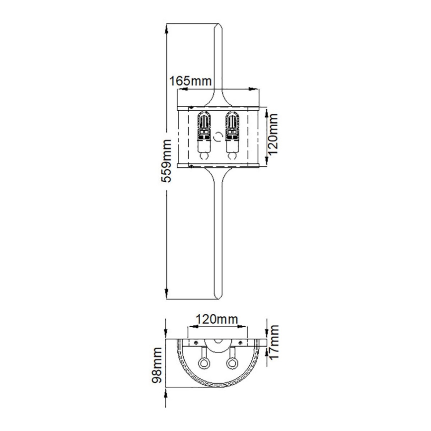 Kichler - LED Zidna lampa za kupatilo MONA 2xG9/3W/230V IP44 zlatna