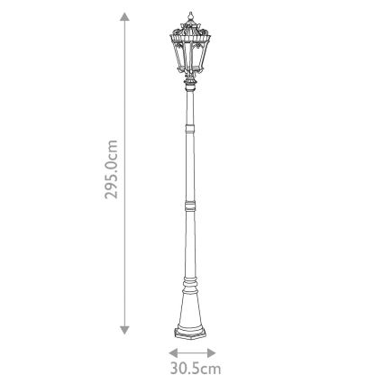 Kichler - Spoljašnja lampa TOURNAI 3xE14/60W/230V IP44