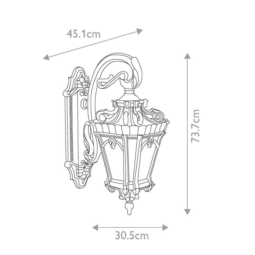 Kichler - Spoljašnja zidna lampa TOURNAI 3xE14/60W/230V IP44