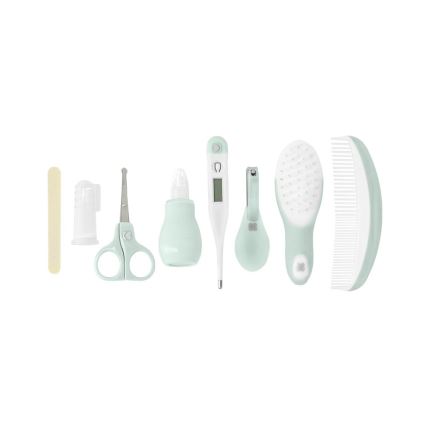 KikkaBoo - Set za negu deteta 8 kom sivo/menta