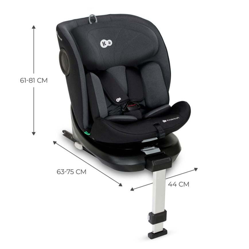 KINDERKRAFT - Auto sedište I-360 i-Size (40-150 cm) crno
