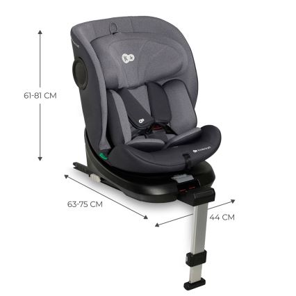 KINDERKRAFT - Auto sedište I-360 i-Size (40-150 cm) sivo